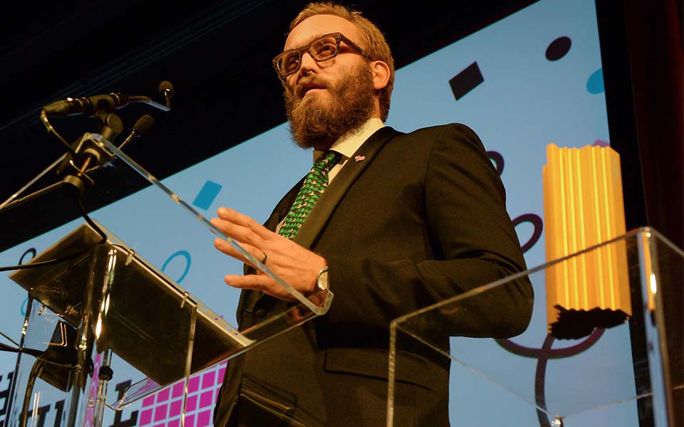 Lovie Jury Chairman Nik Roope at The Lovie Awards.
